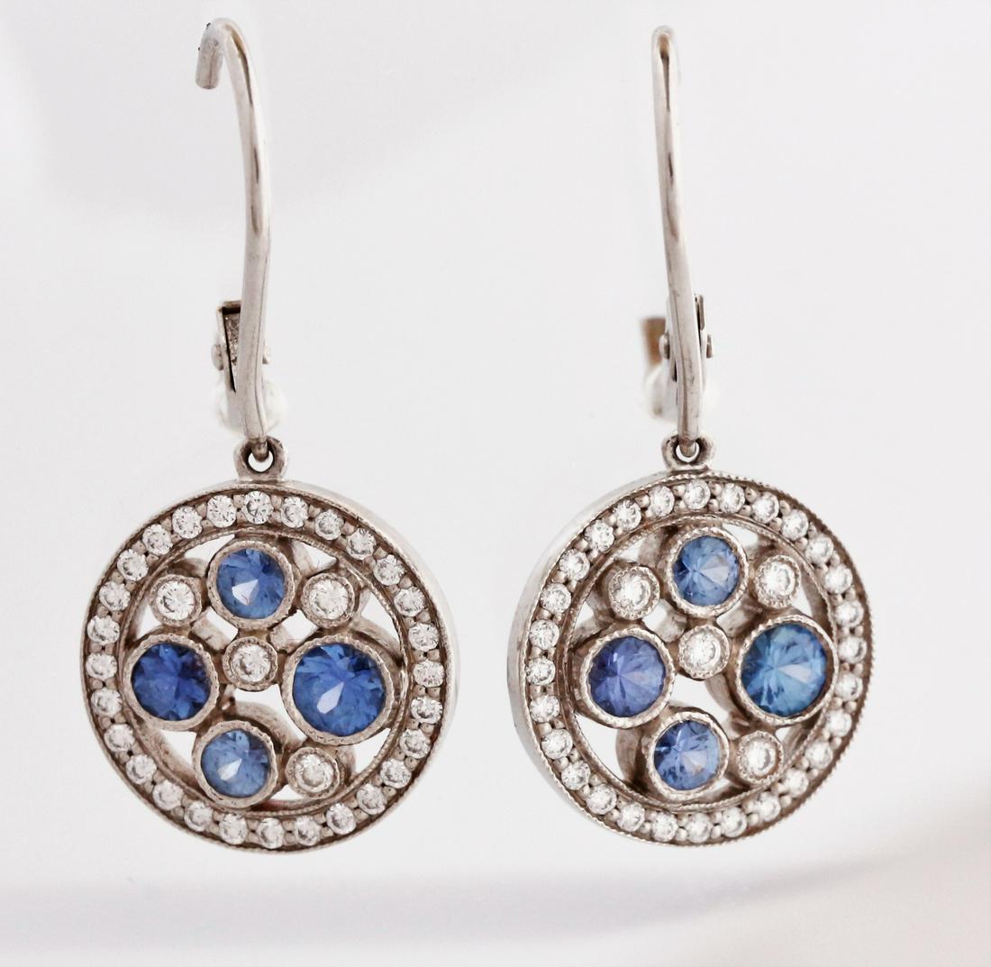 Tiffany & Co. Cobblestone Drop Earrings, Sapphire (1 of 2)