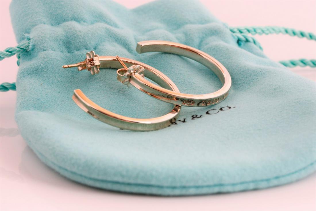 Tiffany & Co. Sterling Silver 1837 Hoop Earrings (1 of 2)