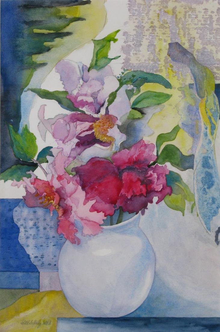 Dorothy Schulz Englehart 21x14 WC Floral Still Life (1 of 5)