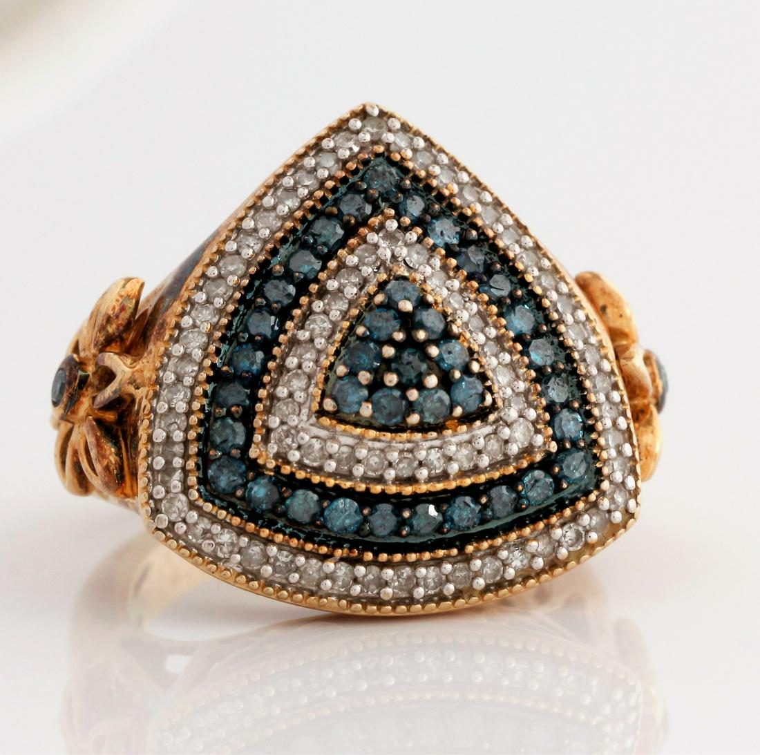 Blue and White Diamond Dreschler Ring (1 of 6)