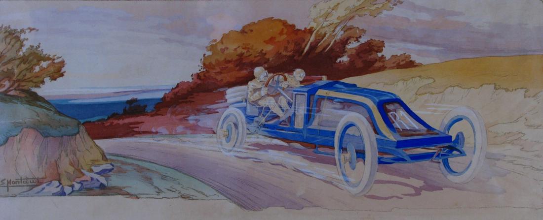 Early 20th Cent Motoring, Print by Ernest Montaut (1 of 3)