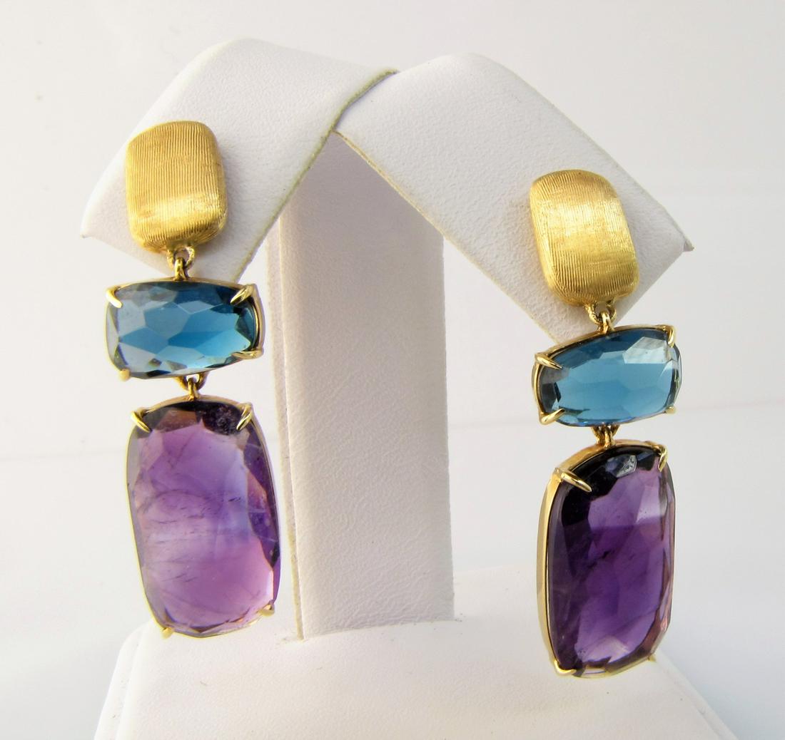 18K Yellow Gold Marco Bicego Multi-Stone Earrings (1 of 2)