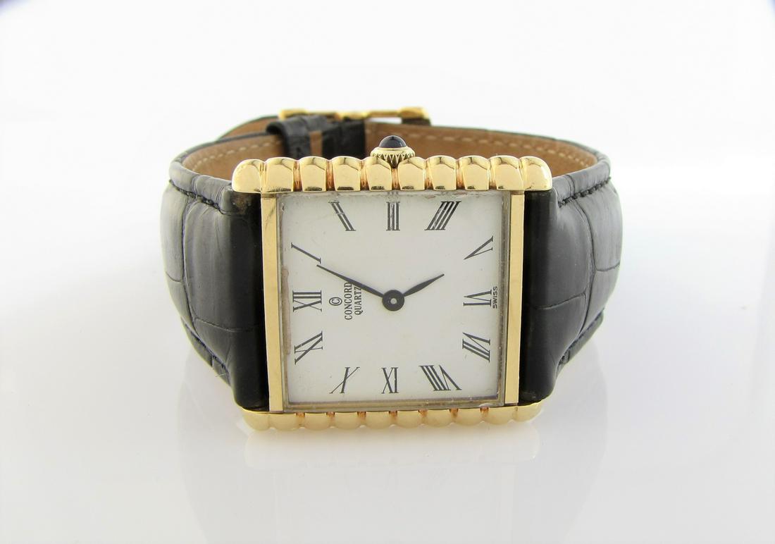 Concord 14K Yellow Gold Tank Watch (1 of 5)