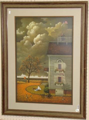 Charles Wysocki Limited Edition Print: Charles Wysocki Limited Edition Print, "Yearning for my Captain", 1987, 1837 of 2000, pencil signed by the artist, framed and matted