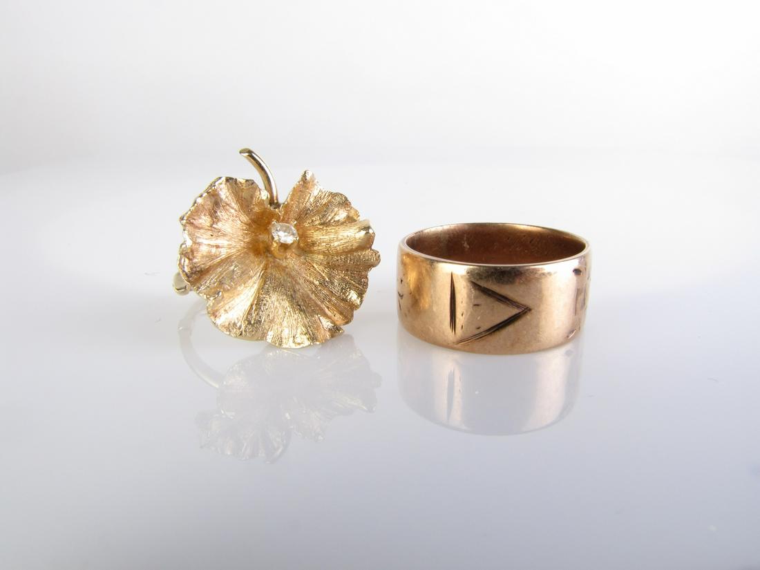 Two, 14K Yellow Gold Rings (1 of 1)