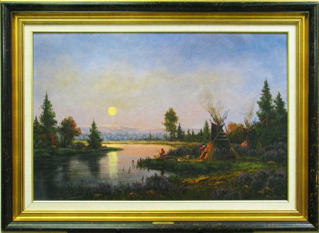 Heine Hartwig 24x36 O/B "Evening by the Lake" (1 of 3)