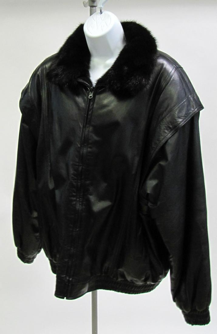 Gents Black Mink Reversible Jacket (1 of 8)