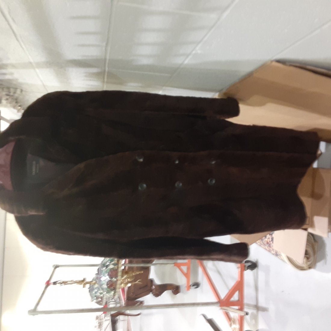 Lady's Sheared Mink Double Breasted Coat (1 of 4)