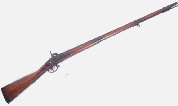 US Springfield Model 1816 Flint Lock: US Springfield Model 1816 Flint Lock, dated 1837, with US and Eagle embossed on lockplate, converted to percussion, other proof marks and initials present (see additional photos), initialed "EB" on st