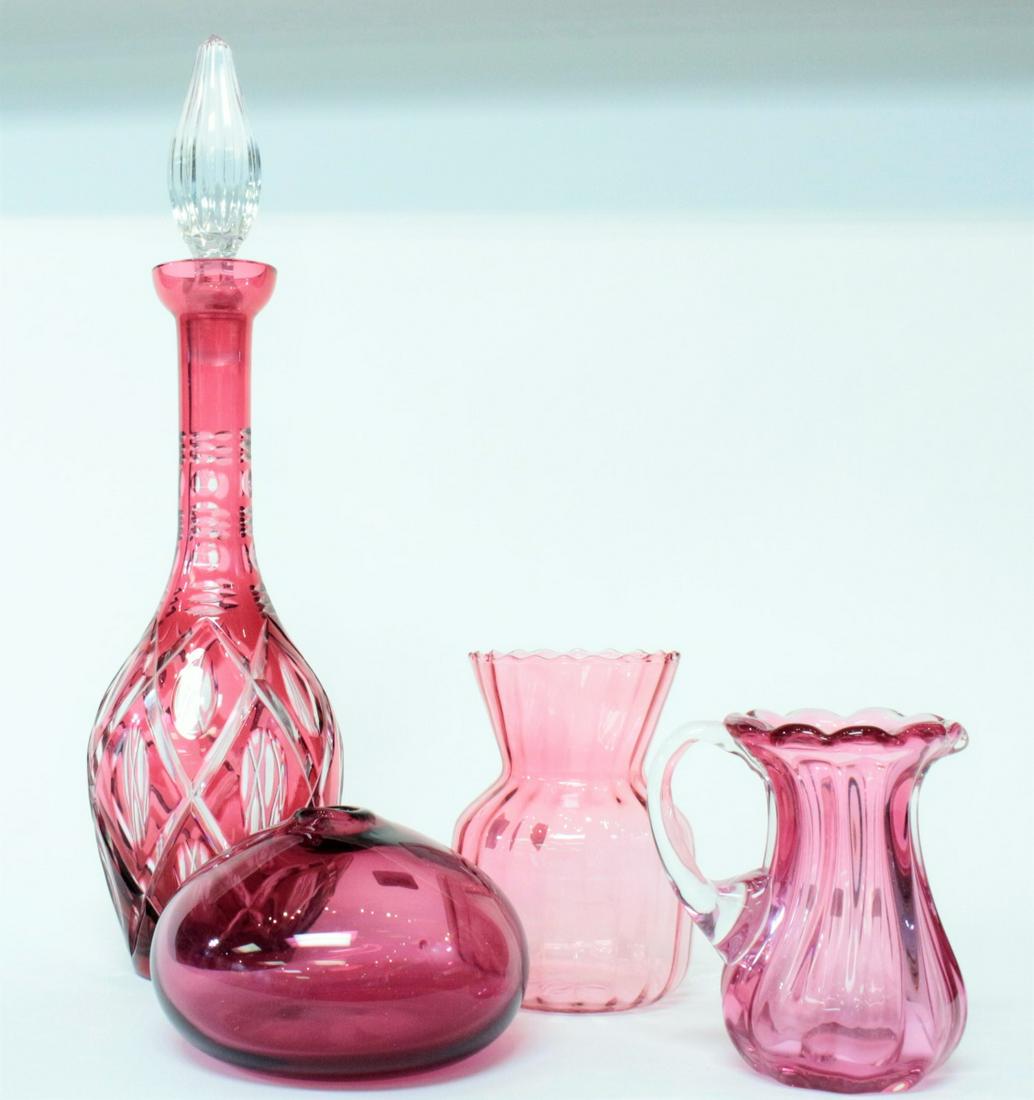 Group of Cranberry Glass (1 of 7)