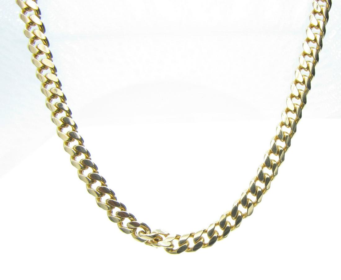 18K Yellow Gold Cuban Link Chain Necklace (1 of 3)