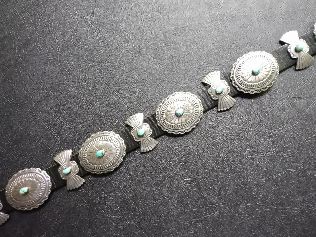 Vintage Sterling Silver Concho Belt (1 of 5)