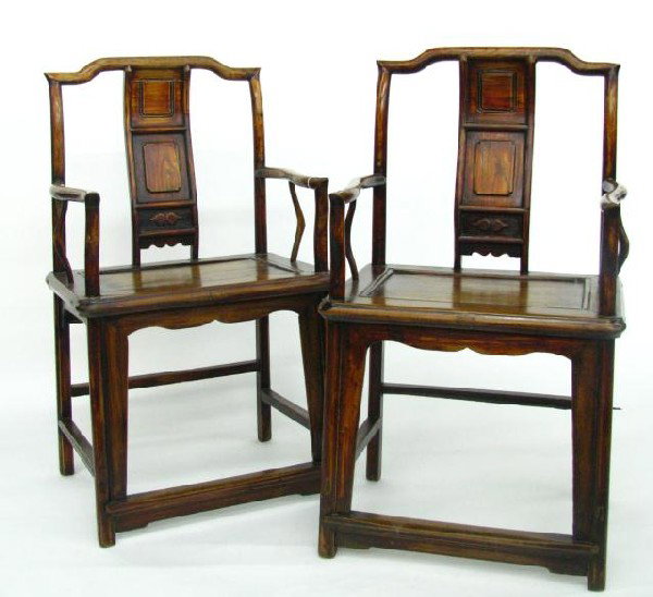 Pair of Vintage Chinese Bar Stools: Pair vintage, counter height Chinese bar stools from Shanghai