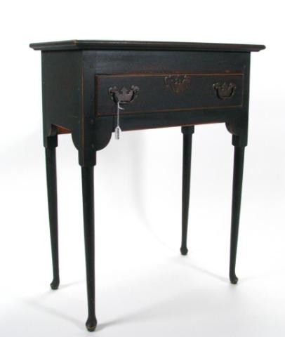 David Smith Cabinet Makers Ohio High Console: David Smith Cabinet Makers Ohio High Console, Museum finish, one drawer, 36" high, 16.5" deep, 28.5" wide