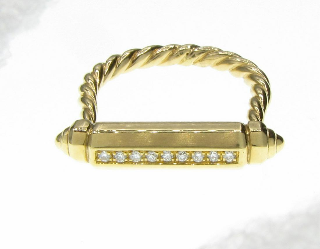David Yurman 18K, Diamond Barrel Ring (1 of 3)