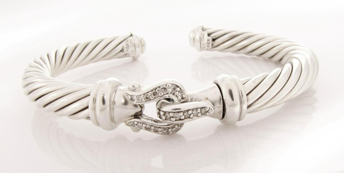 David Yurman Diamond Buckle Cuff Bracelet (1 of 1)