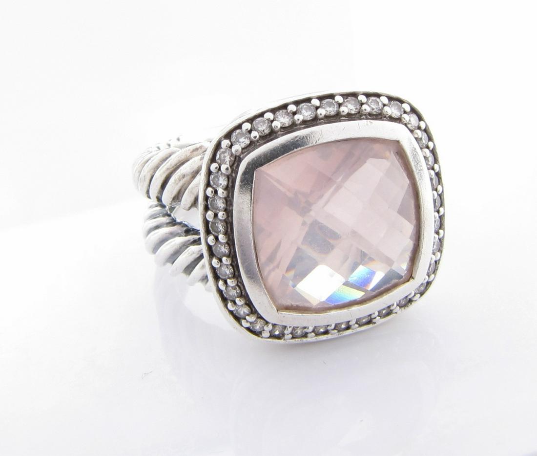 David Yurman Morganite, Diamond Albion Ring (1 of 3)