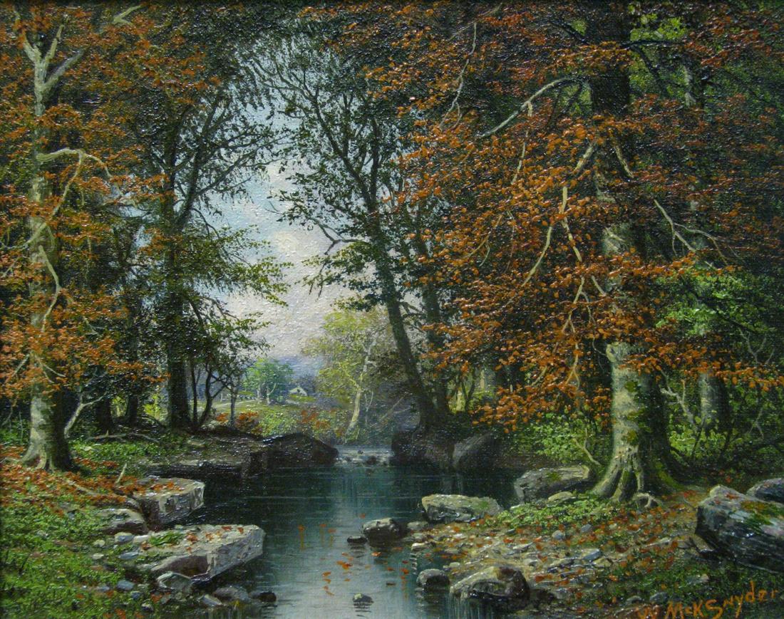 William McKendree Snyder 8x10 O/C Autumn Stream (1 of 3)