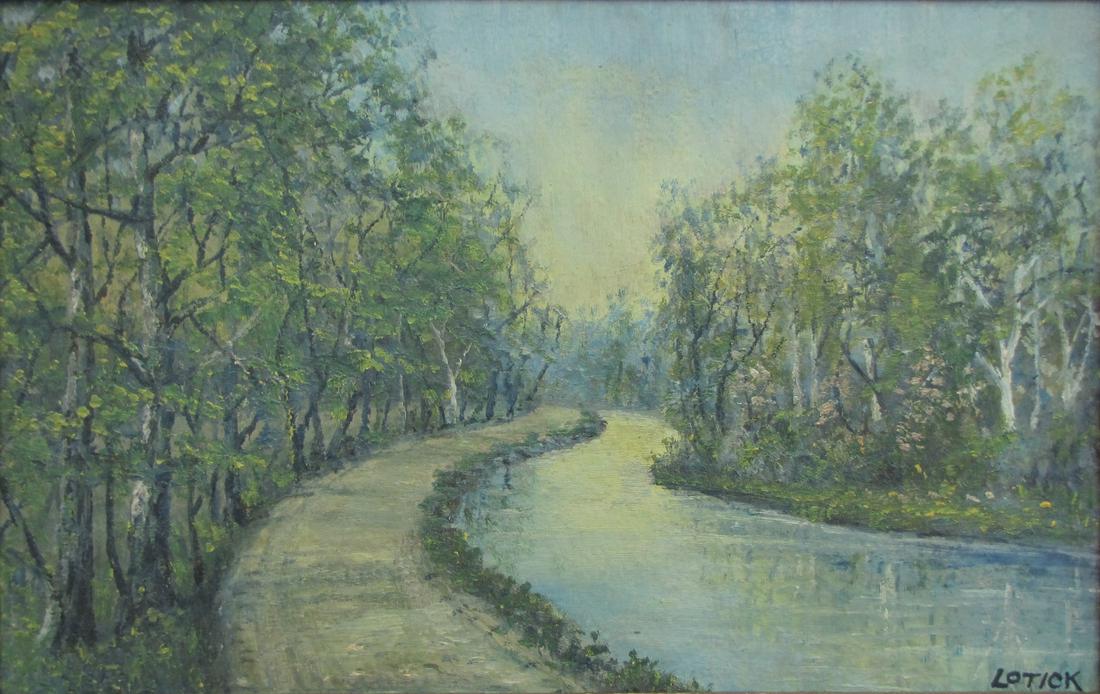 Carl Lotick 9x14 O/B Dawn Path and Stream (1 of 10)