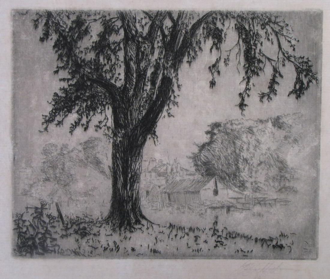 LO Griffith Etching, "Giant Elm" (1 of 4)