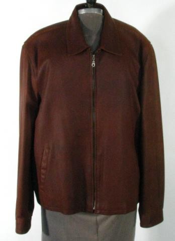 Men's Birch Leather Zip Jacket "Remy": Men's Birch Leather Zip Jacket "Remy" , Size 46 , Length 26 , Retail Price $1,495 , Stock # 012371