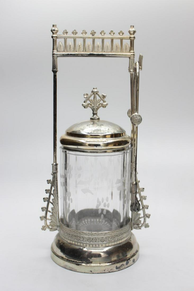 Antique Silver Plate Pickle Caster (1 of 9)