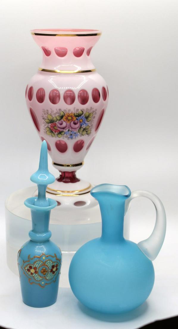 Three Antique Art Glass Items (1 of 6)