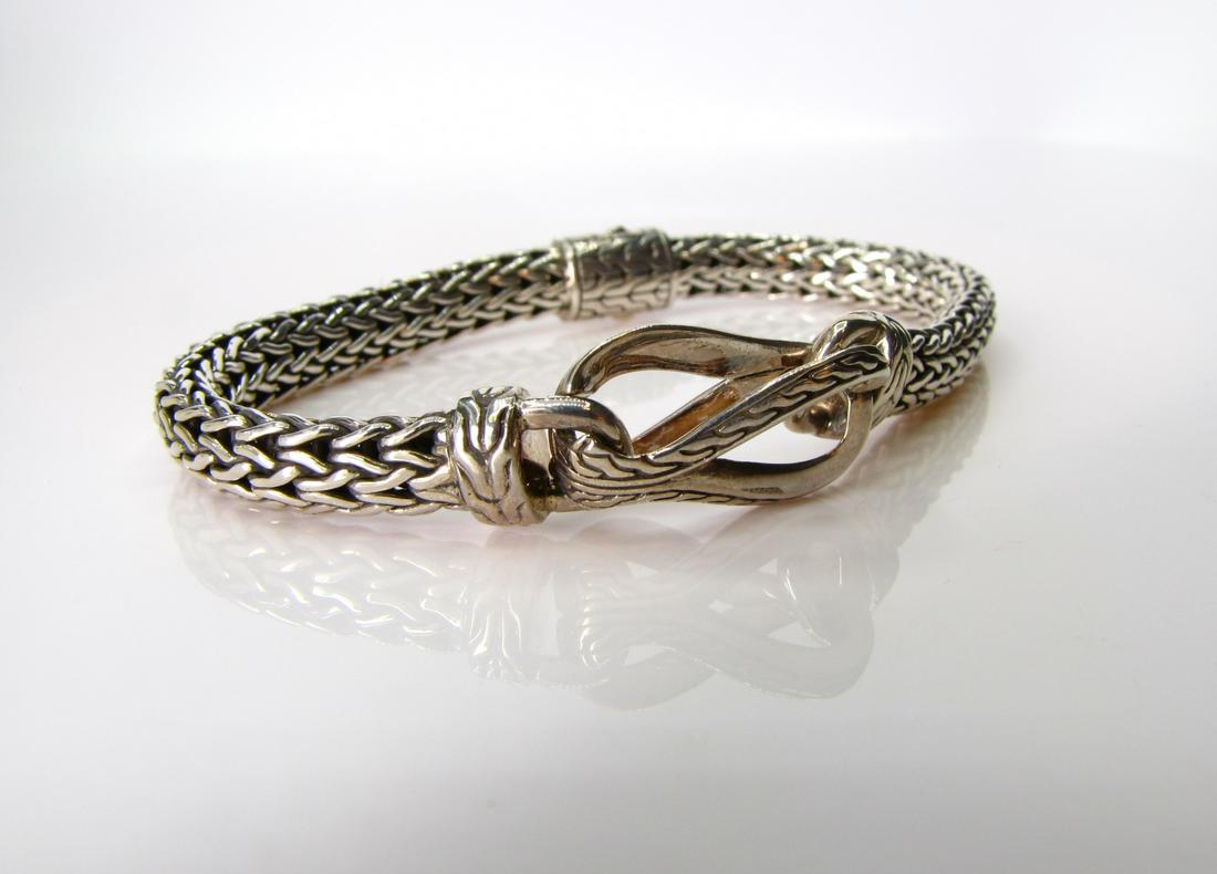 John Hardy Mesh Asli Bracelet: NEW John Hardy mesh Asli bracelet with custom clasp. 7.25" long