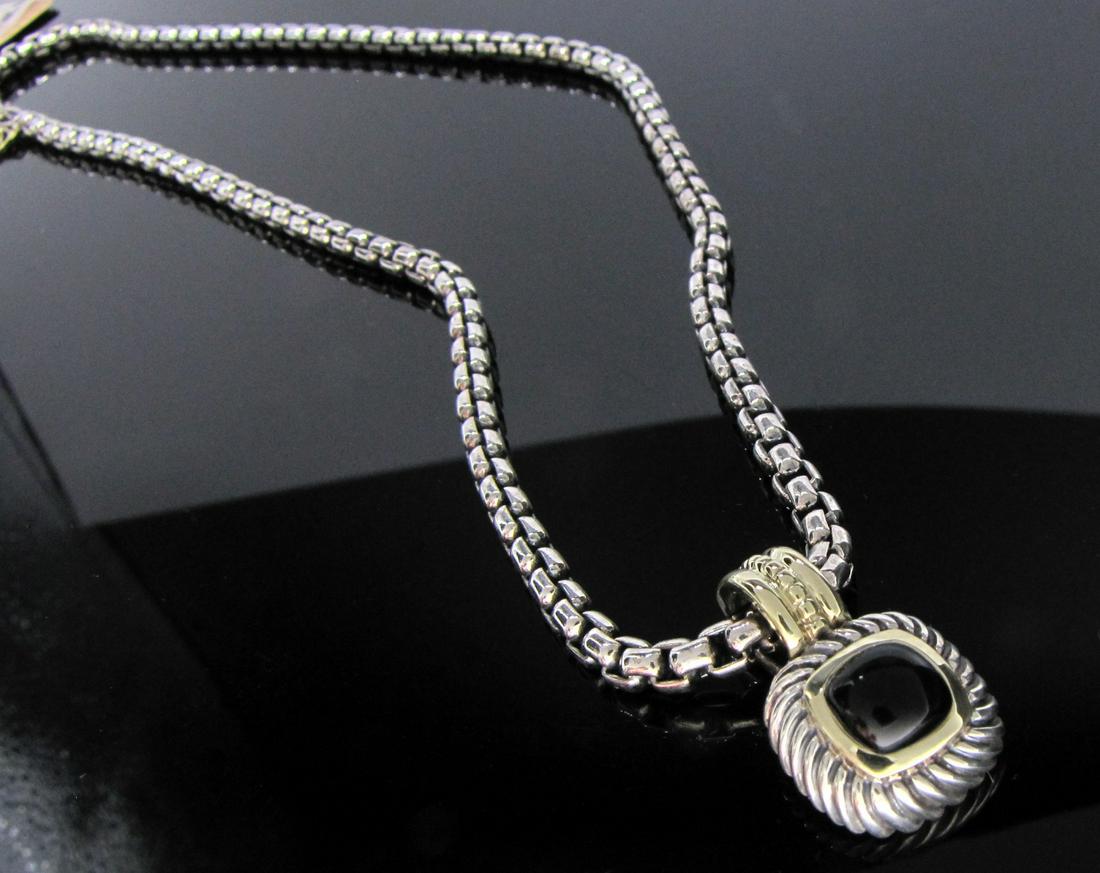 David Yurman 14K, Sterling Onyx Pendant (1 of 1)