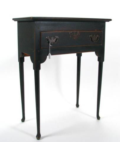 David Smith Cabinet Makers Ohio High Console: David Smith Cabinet Makers Ohio High Console, Museum finish, one drawer, 36" high, 16.5" deep, 28.5" wide, ref 10540