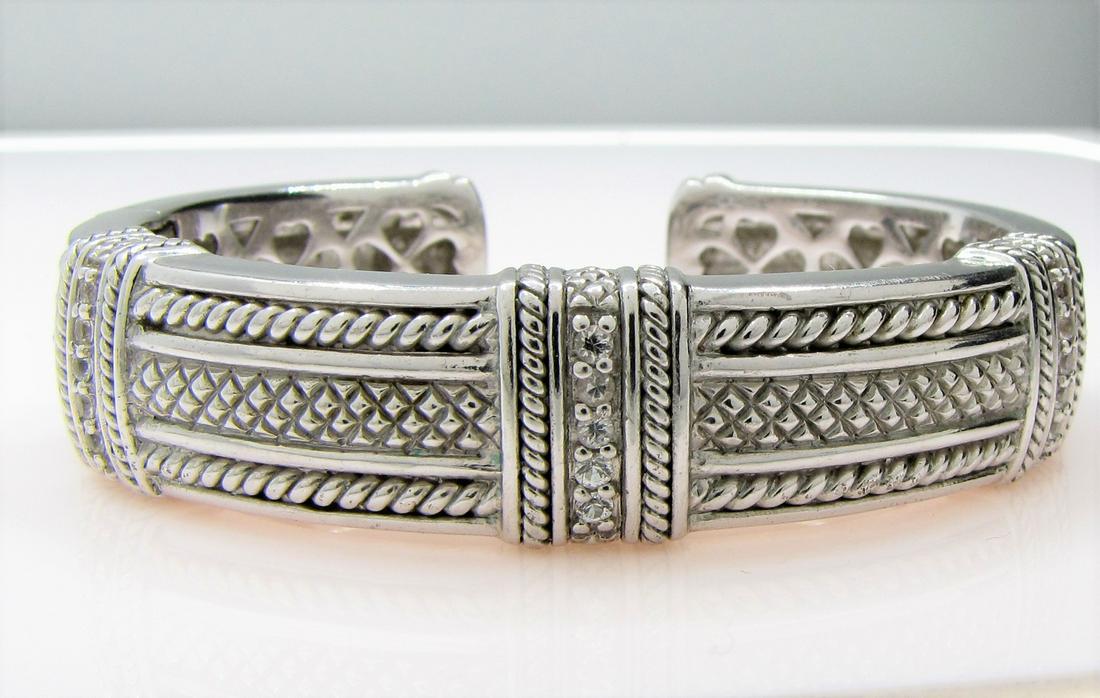 Judith Ripka Sterling, Diamond Cuff (1 of 4)