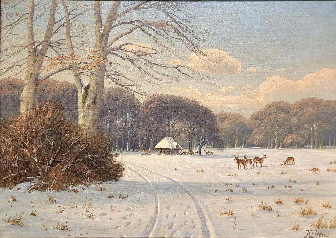 Kai J Drews 20x28 O/C Grazing Deer (1 of 4)