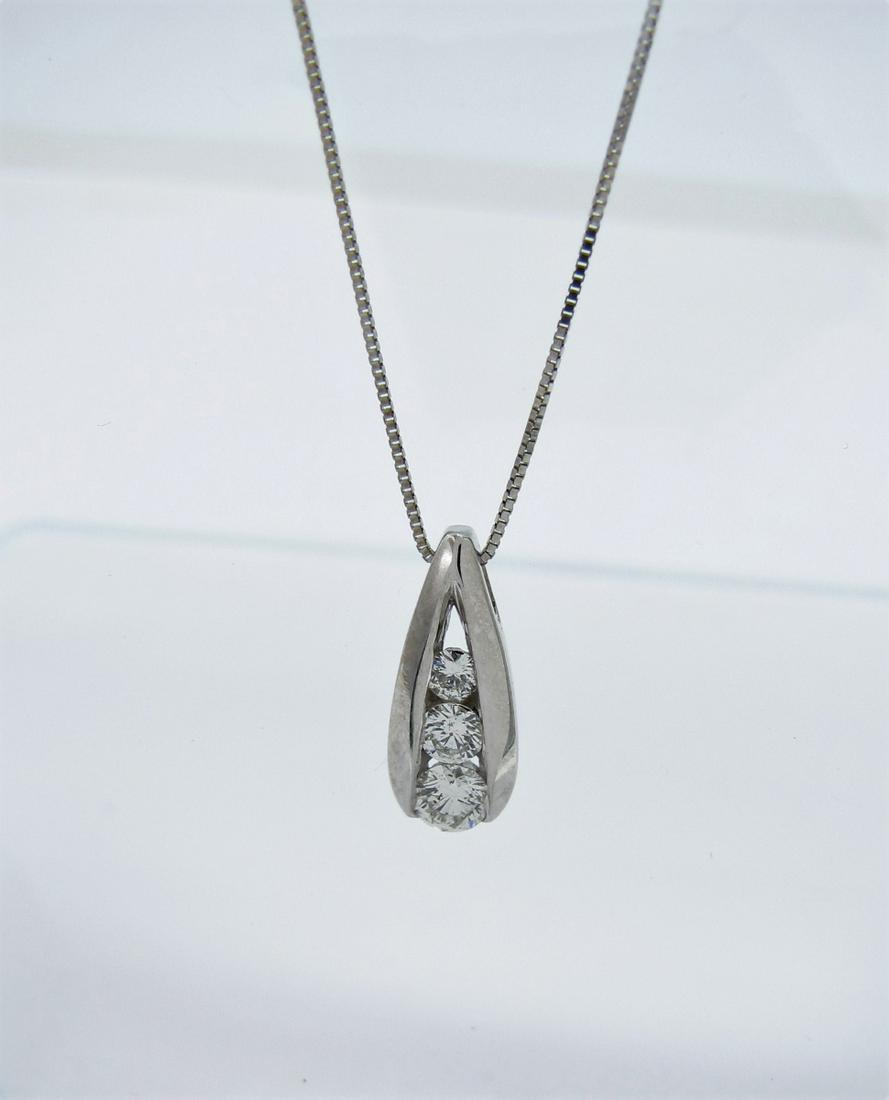 14K Channel Set Diamond Pendant (1 of 3)