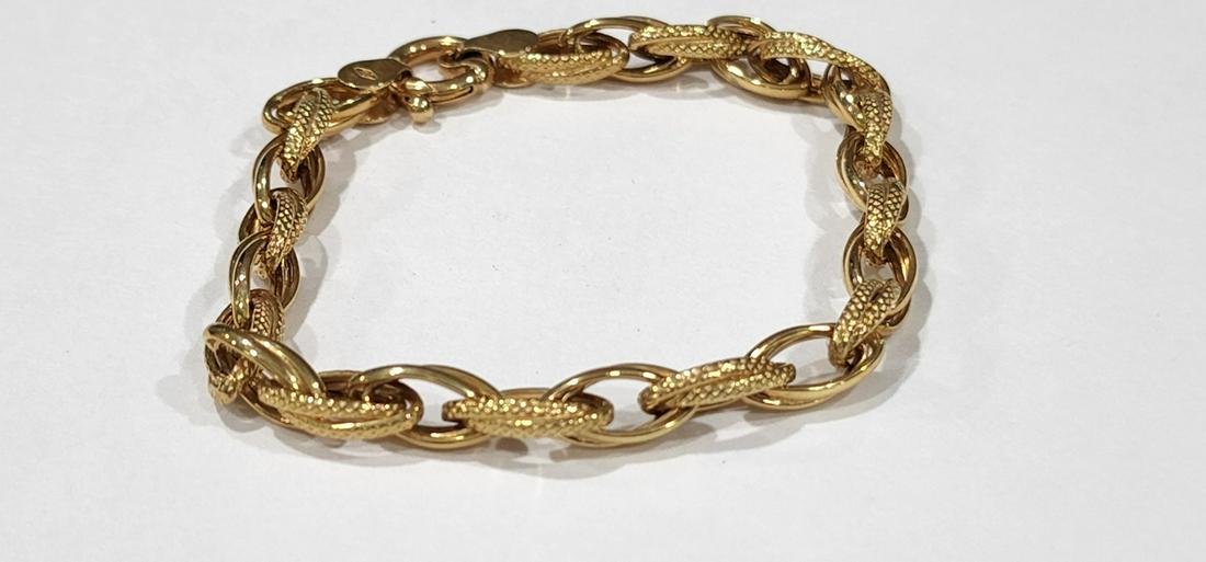 18K Italian Link Bracelet (1 of 4)