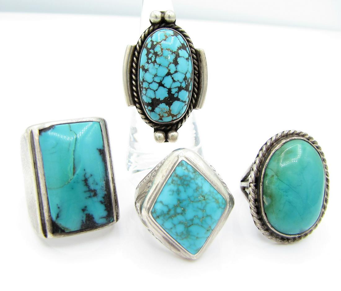 (4) Vintage Southwest/Native American Rings (1 of 14)