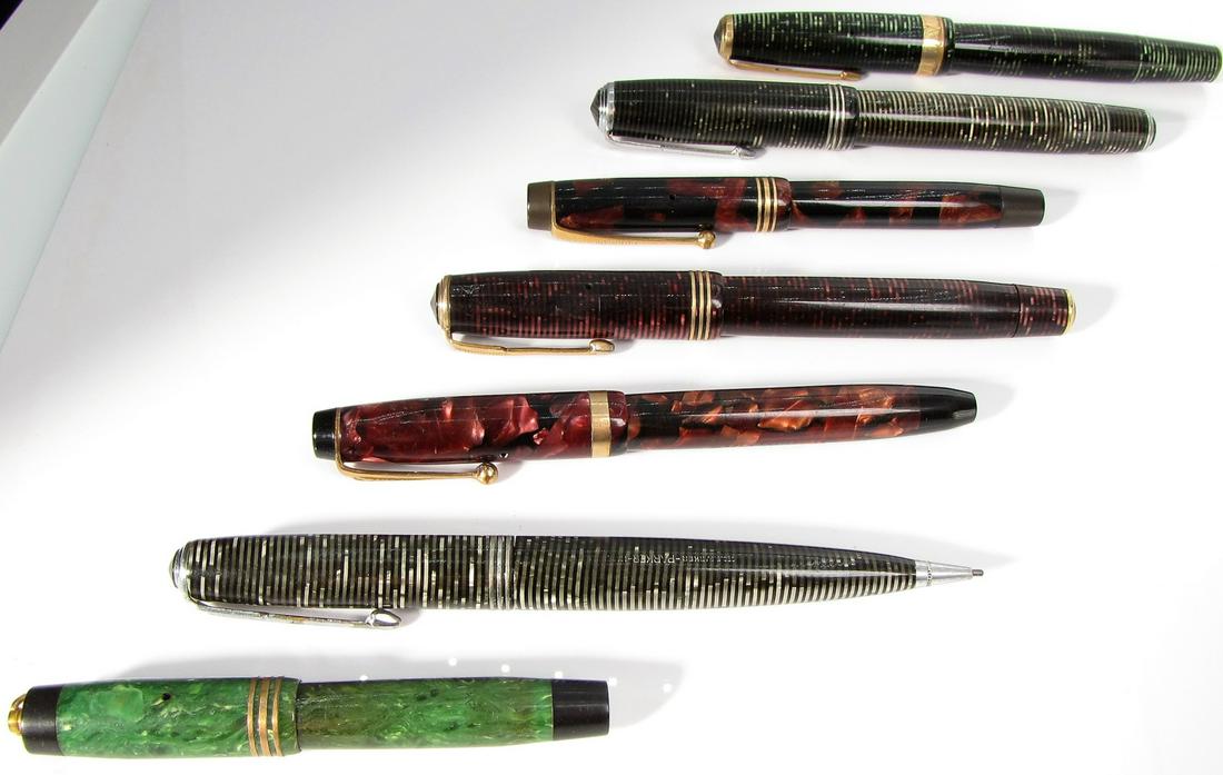 (6) Vintage Fountain Pens, Pencil Set (1 of 16)