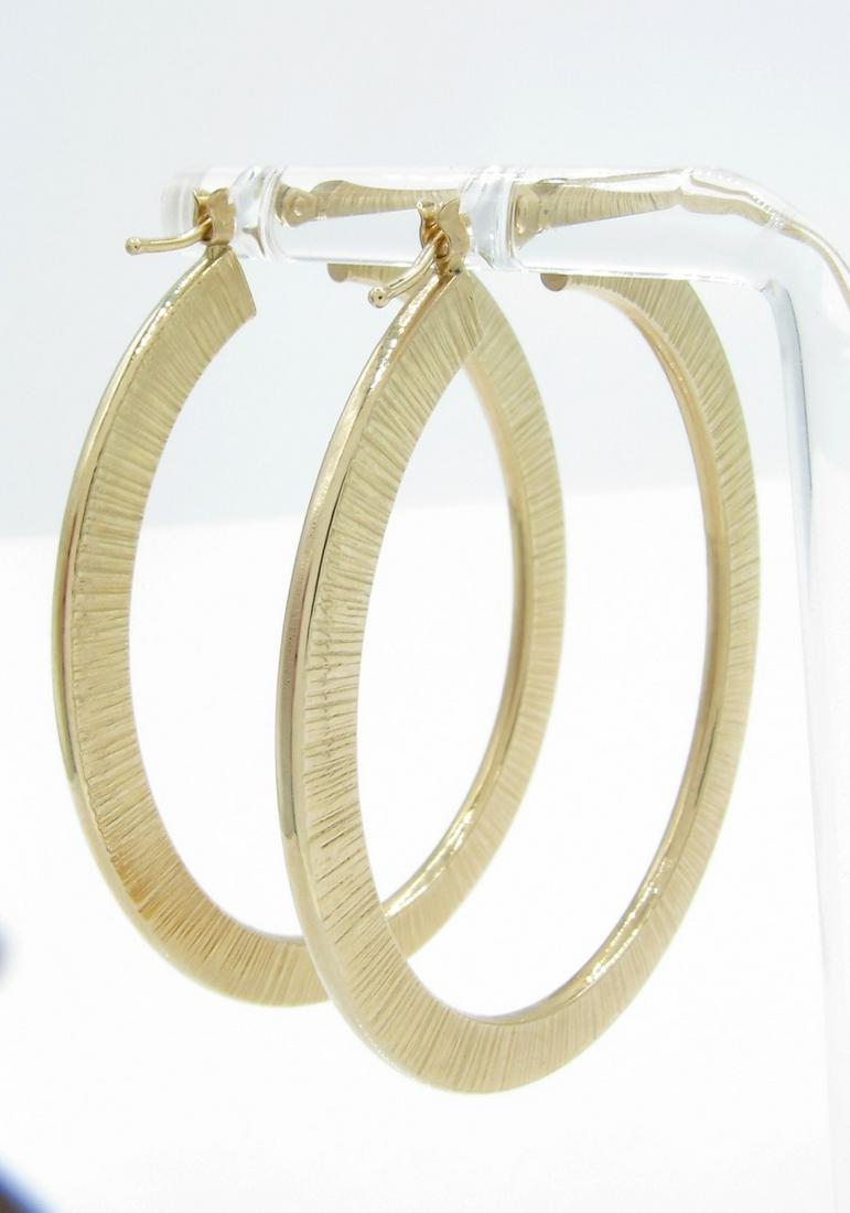 14K Oval Hoop Earrings (1 of 1)