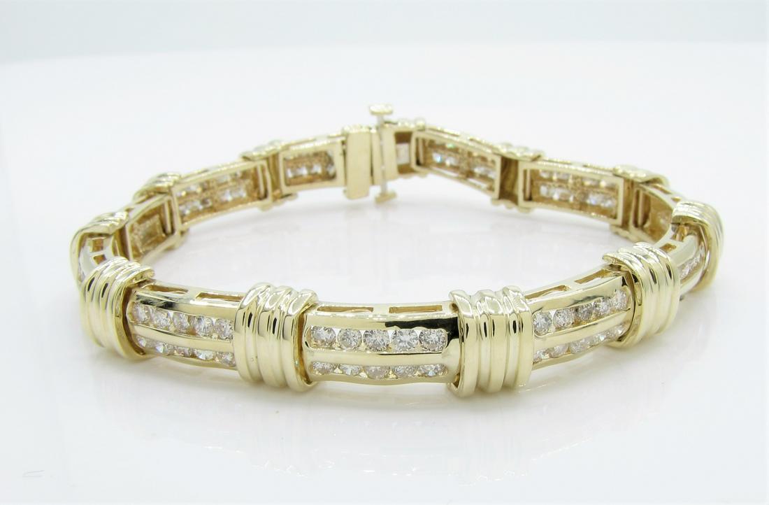 14K Yellow Gold Diamond Bracelet, 2.50CT (1 of 1)