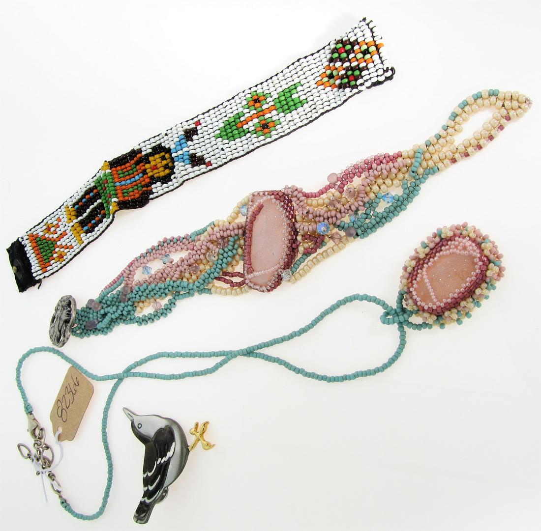 Group of Beaded Jewelry, Bird Pin (1 of 10)