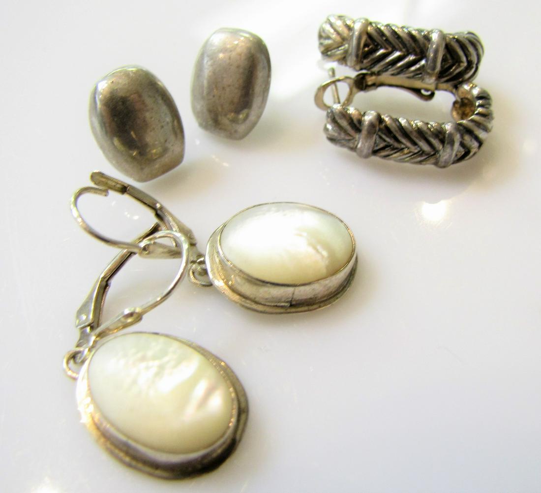 Three Pair of Sterling Earrings (1 of 4)