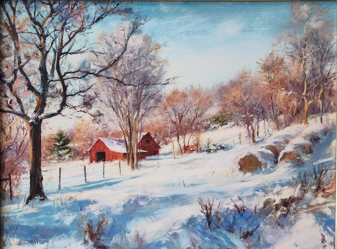 Bill Inman 18x24 O/C Early Winter Snow (1 of 3)