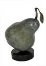 Montoya/Ortiz Bronze Sculpture "Fat Pear with Leaf