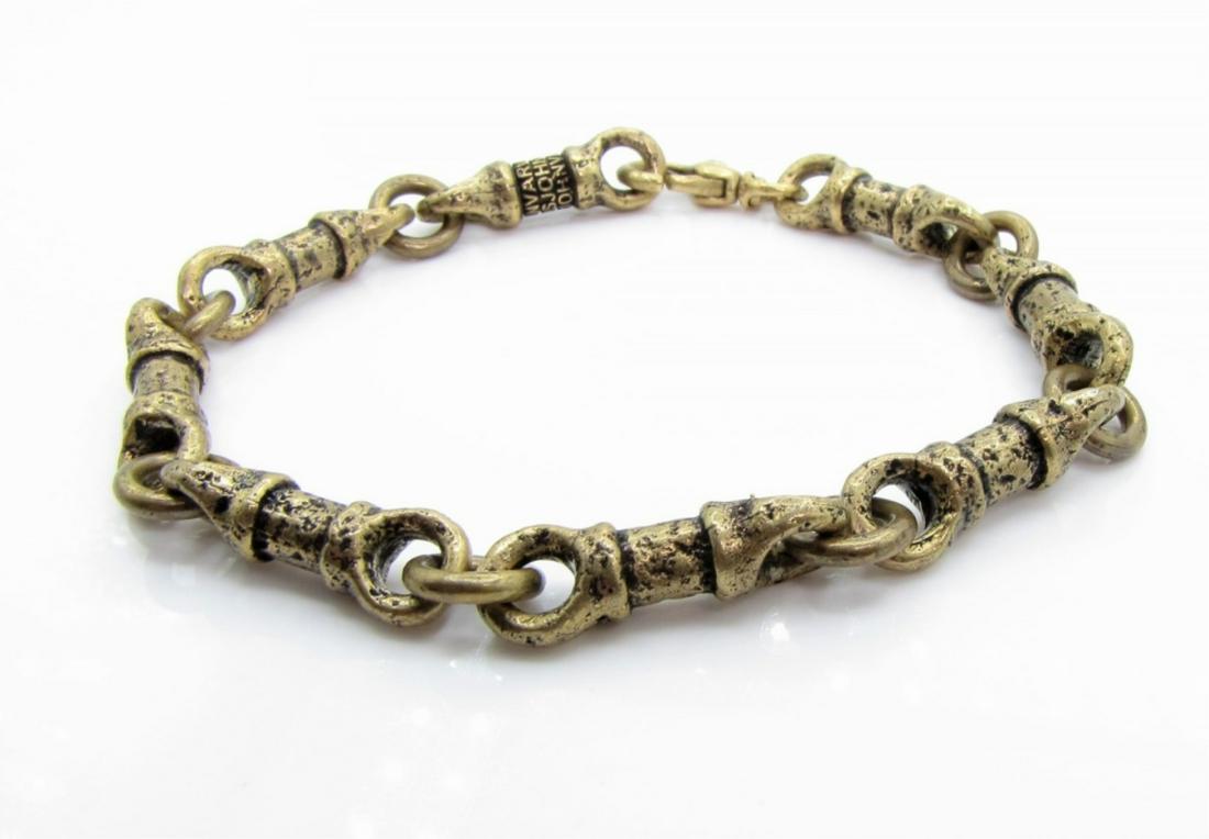 John Varvatos Men's Brass Link Bracelet: A John Varvatos by Gurhan brass link bracelet, antiqued, lobster claw clasp, 8.5" long. ** Holiday Gift Idea **