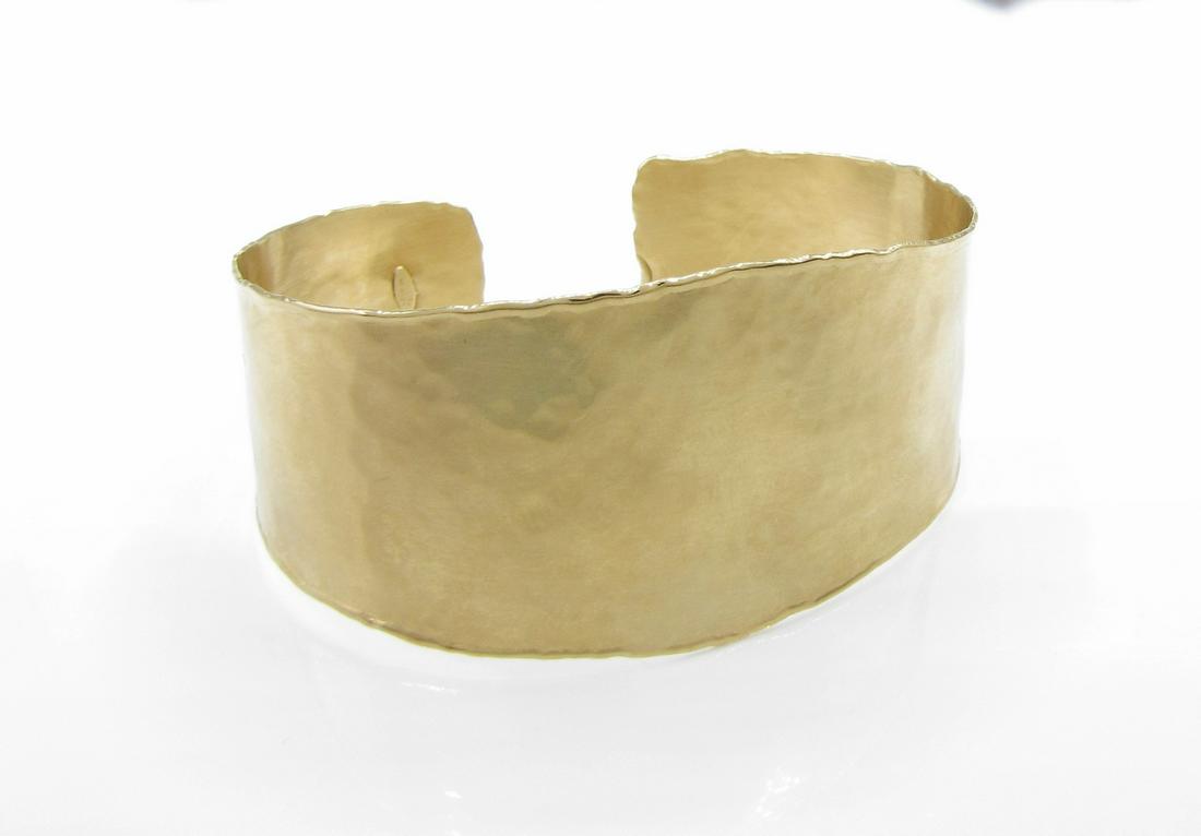 14K Yellow Gold Italian Cuff Bracelet (1 of 4)