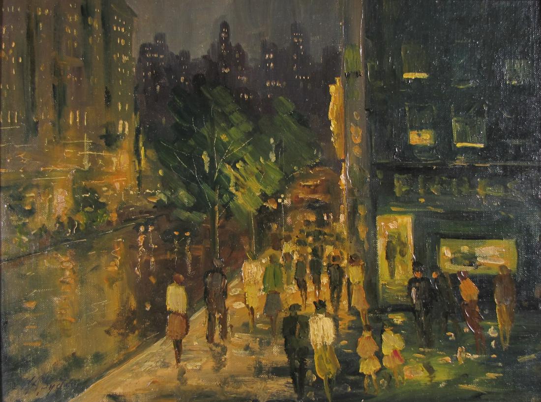 Wm A Eyden, Jr 12x16 O/B New York Street Scene (1 of 7)