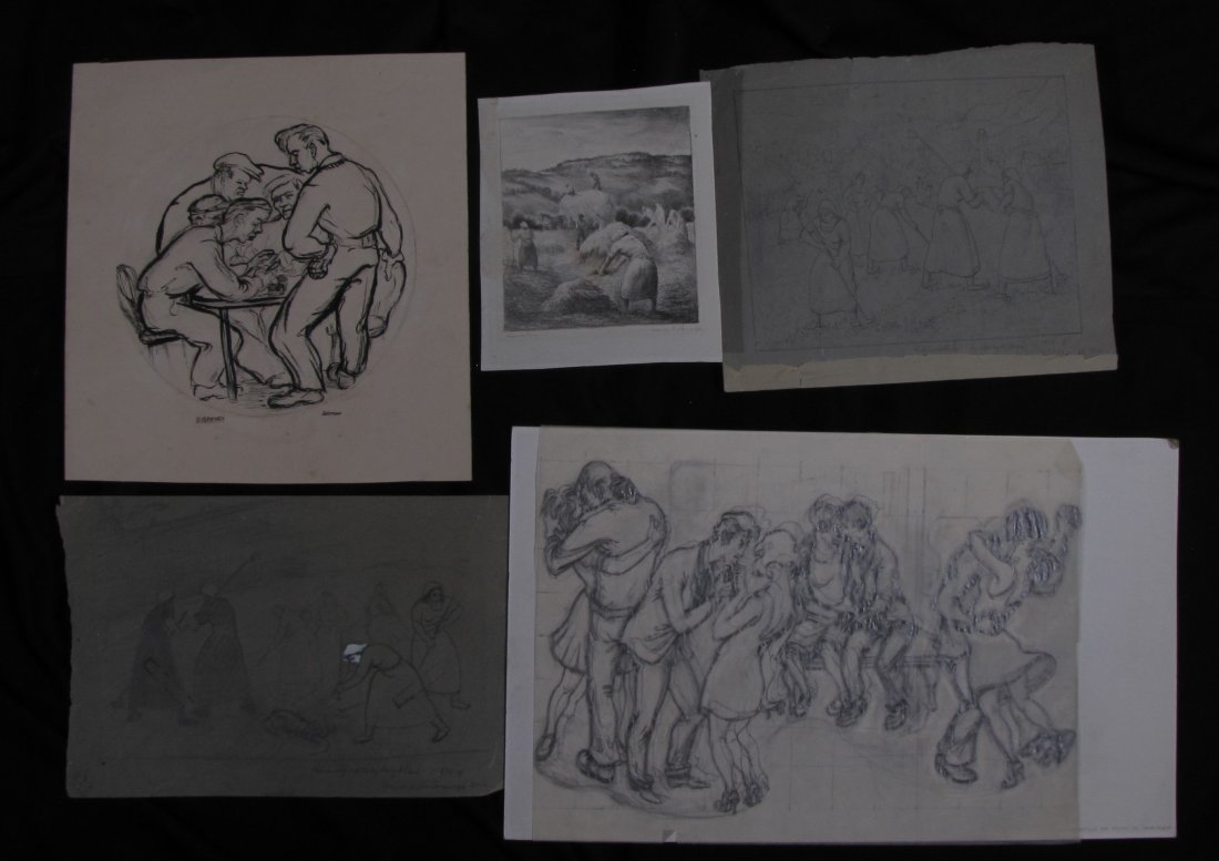 Harry A Davis, et al Group Drawings WWII and other (1 of 20)