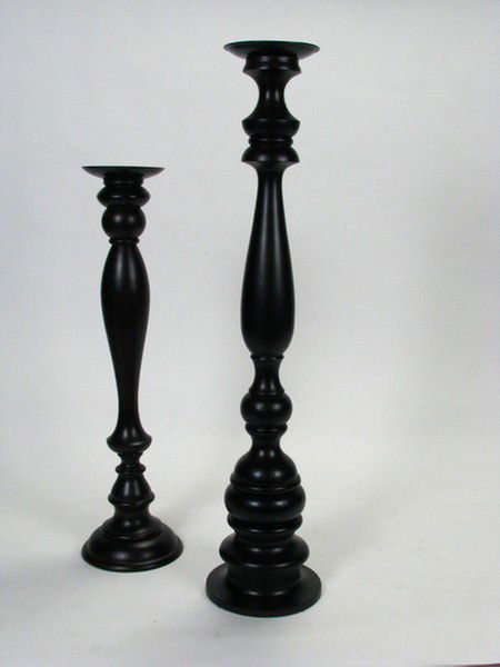 403 Two Wooden Floor Candle Stands