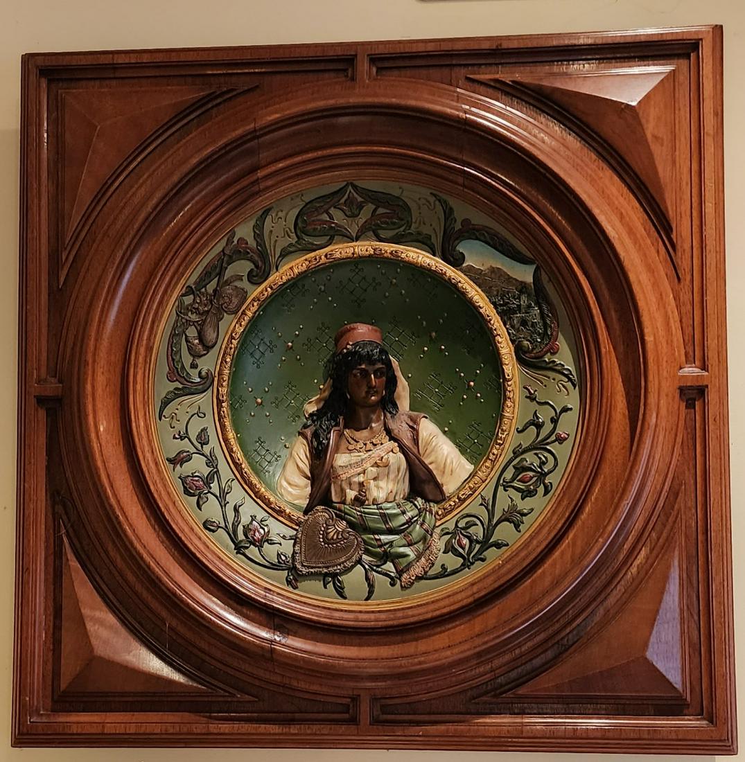 Pair of European Framed Wall Plaques (1 of 7)