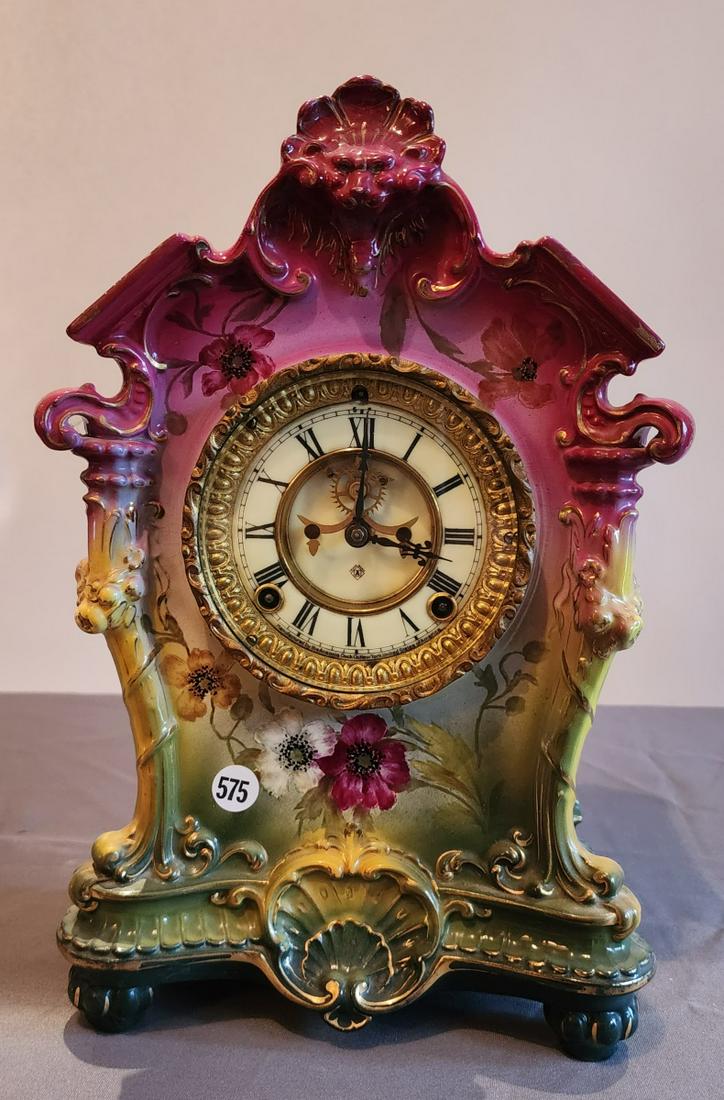 Royal Bonn Porcelain Shelf Clock (1 of 8)