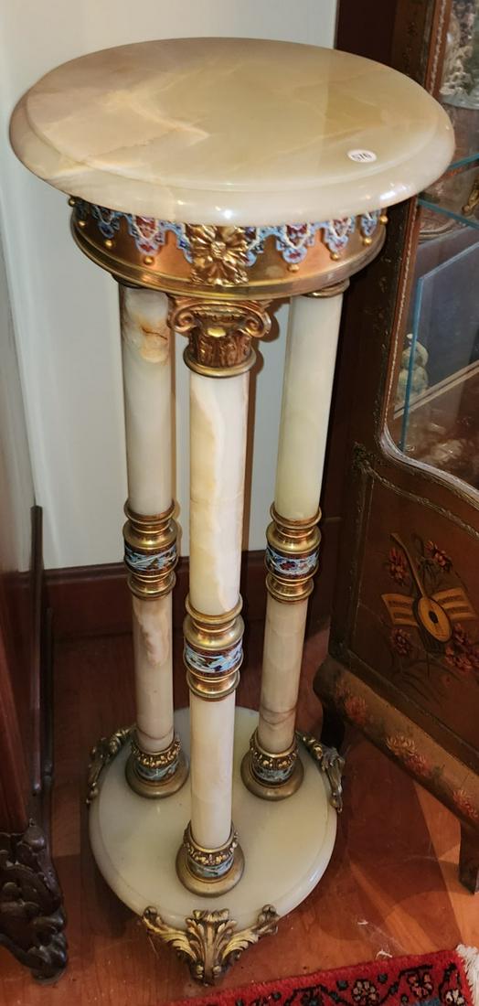 Antique Onyx and Bronze Pedestal (1 of 9)